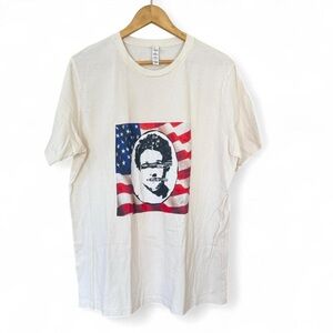 Rogen "God Save the Queen" Parody Punk T-Shirt – White – Size XL
